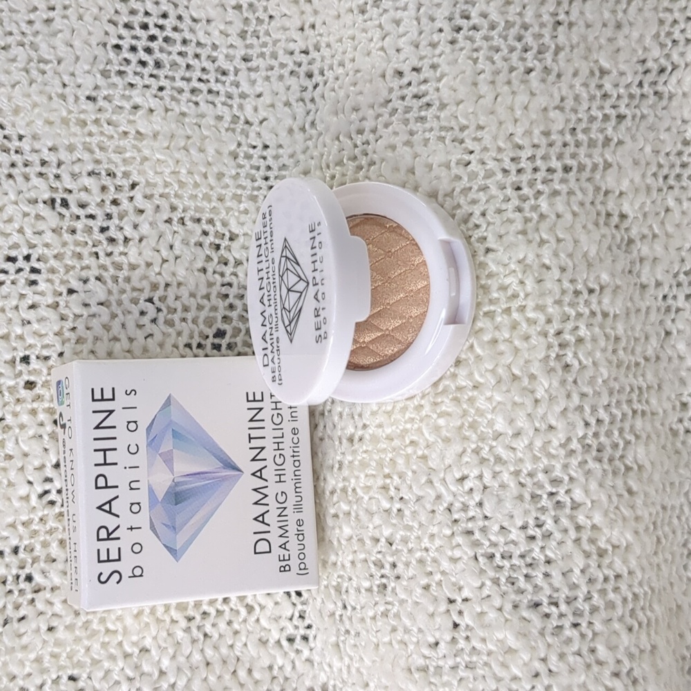 Seraphine Botanicals Diamantine Beaming Mini Highlighter in Oyster, 2g/0.07oz